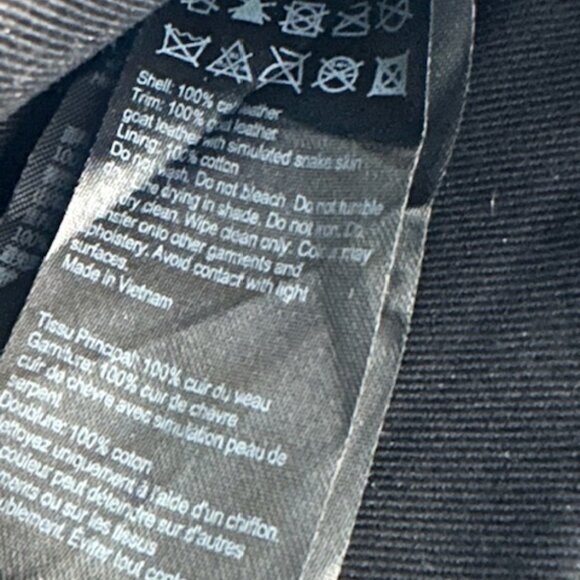 ALL SAINTS Fetch Snake Print Leather Crossbody bag with removable chain strap - Picture 12 of 12